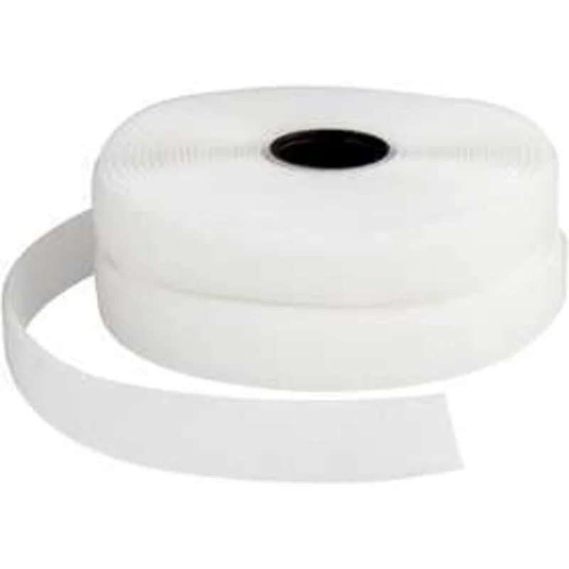 Velcro, l: 20 mm, bianco, 5m