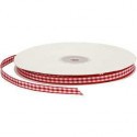 Nastro quadrettato, l: 6 mm, rosso/bianco, 50m