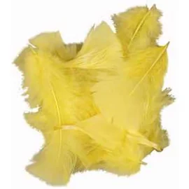 Piume, misura 7-8 cm, giallo, 500g