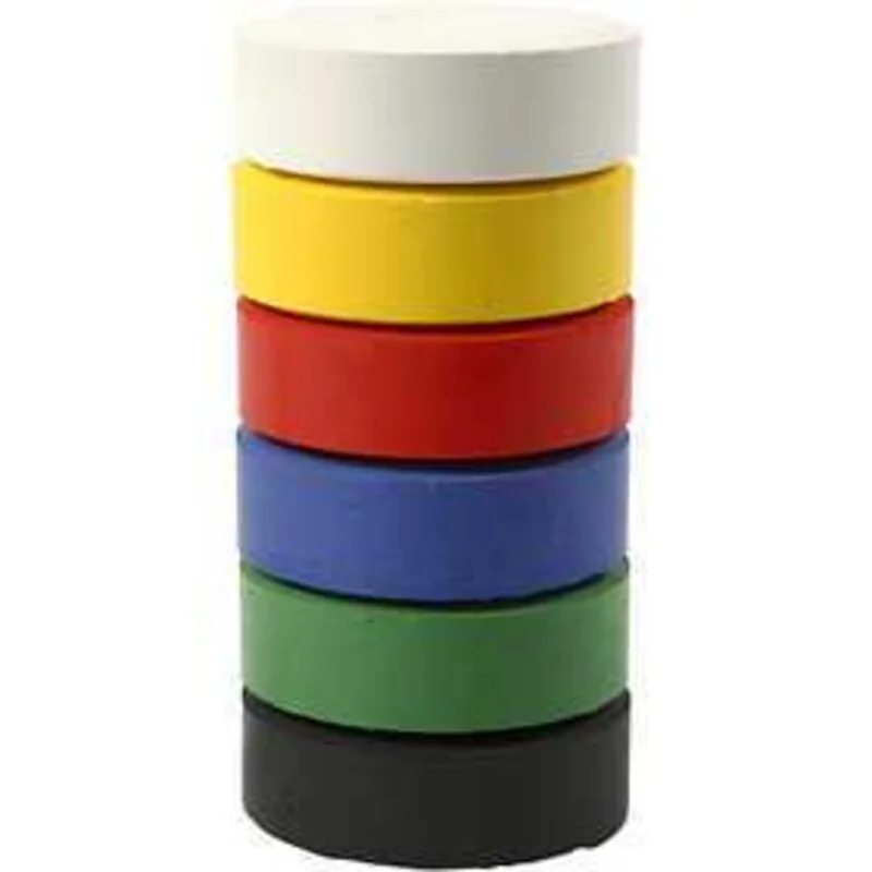 Acquerelli, diam: 57 mm, H: 19 mm, colori primari, ricarica, 6pz