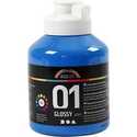 A-Color pittura acrilica, blu primario, 01 - brillante, 500ml