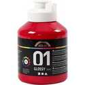 A-Color pittura acrilica, rosso primario, 01 - brillante, 500ml