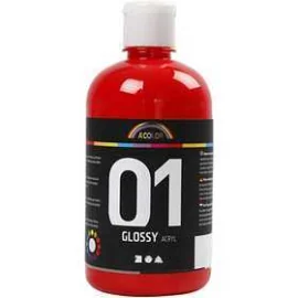 A-Color pittura acrilica, rosso, 01 - brillante, 500ml