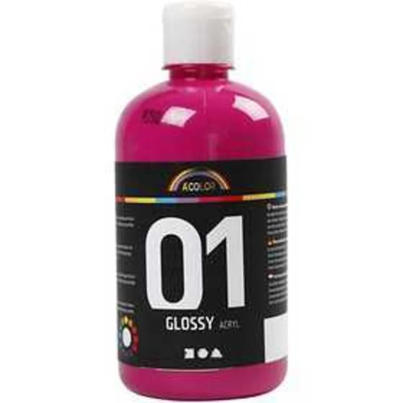 A-Color pittura acrilica, rosa, 01 - brillante, 500ml