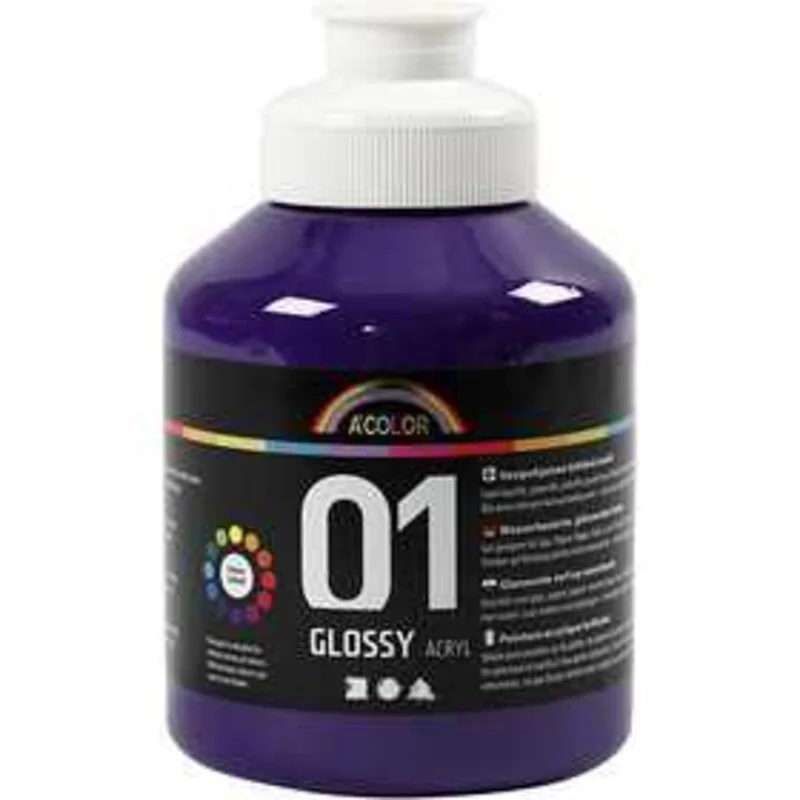 A-Color pittura acrilica, violetto, 01 - brillante, 500ml