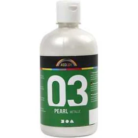 A-Color pittura acrilica, bianco, 03 - metallico, 500ml