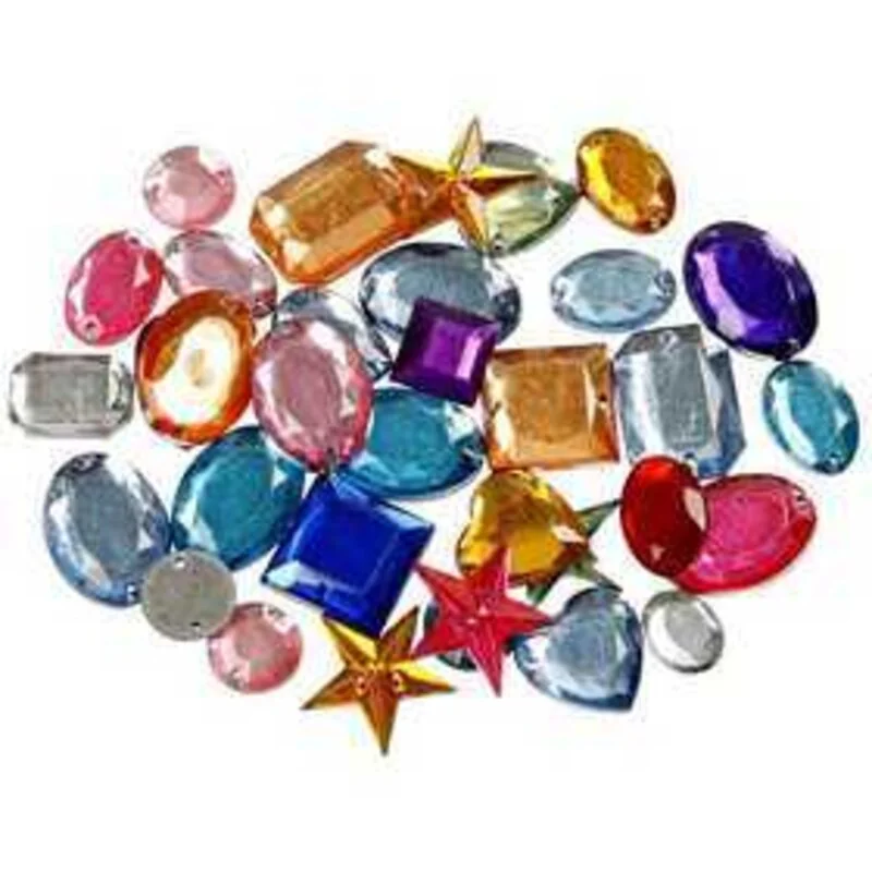 Strass, misura 15-17 mm, colori asst., grotta di Aladino, 15g