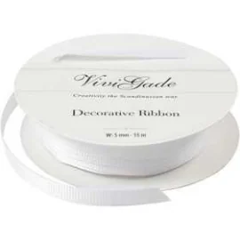 Nastro decorativo, l: 6 mm, bianco, 15m