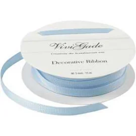 Nastro decorativo, l: 6 mm, azzurro, 15m