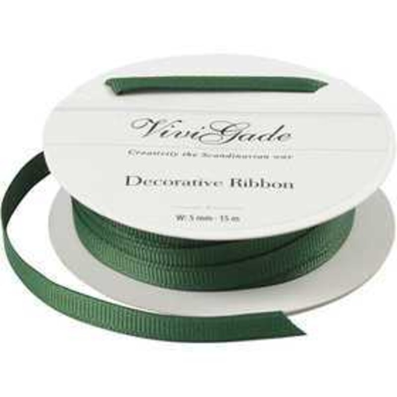 Nastro decorativo, l: 6 mm, verde, 15m