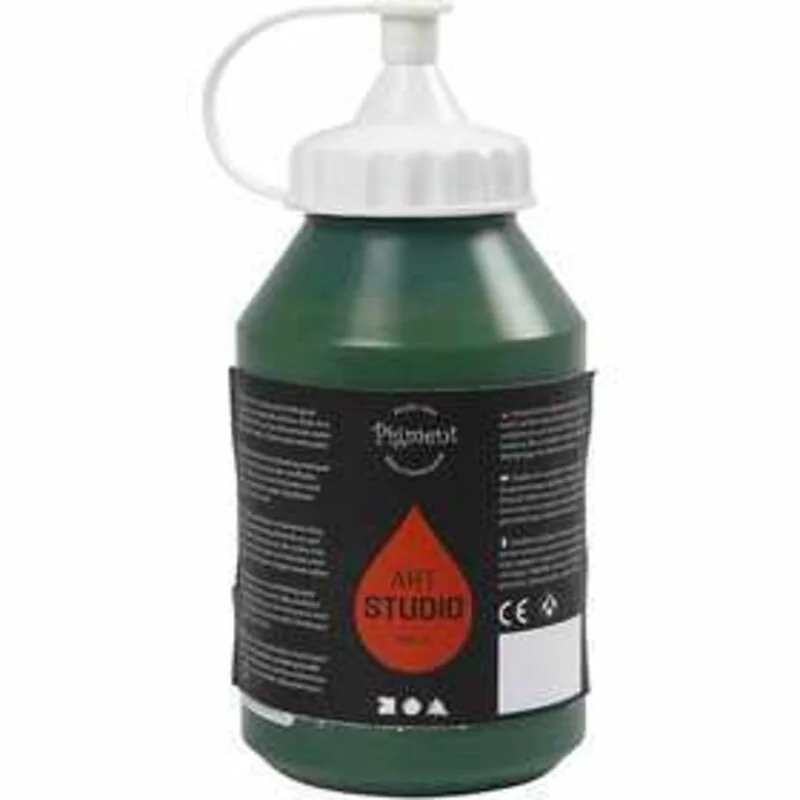 Pittura Pigment Art School, verde scuro, semi-opaque, , 500ml