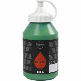 Pittura Pigment Art School, verde medio, , good fade resistant, 500ml