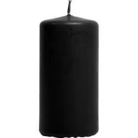 Candele, nero, diam: 50 mm, H: 100 mm, 6pz