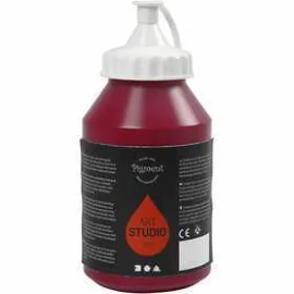 Pittura Pigment Art School, rosso scuro, semi-opaque, good fade resistant, 500ml