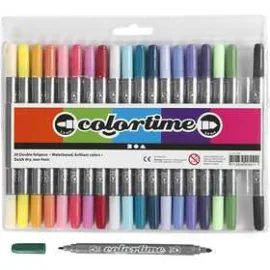 Pennarelli Glitter Colortime, Ampiezza Tratto 4,2 , Colori Asst., 6 pz