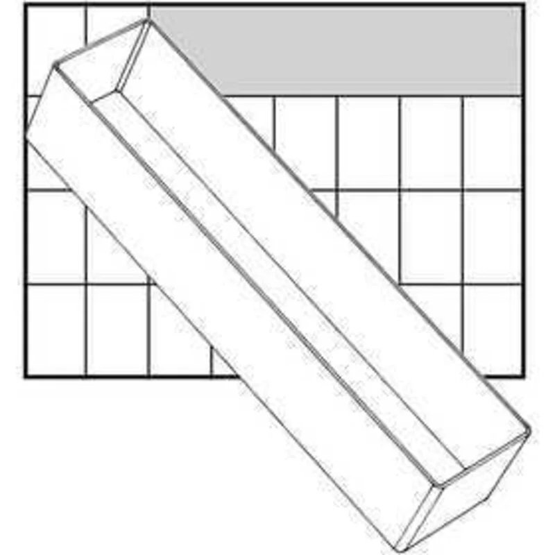 Scatola inserto, misura 235x55 mm, H: 47 mm, Modello A8-3, 1pz