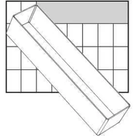 Scatola inserto, misura 235x55 mm, H: 47 mm, Modello A8-3, 1pz