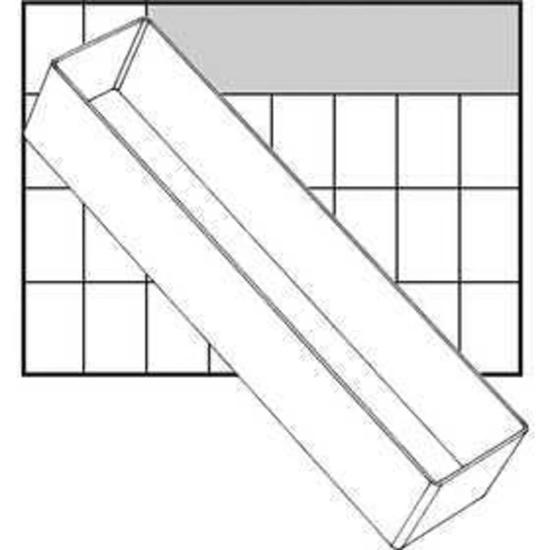 Scatola inserto, misura 235x55 mm, H: 47 mm, Modello A8-3, 1pz