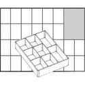 Scatola inserto, misura 109x79 mm, H: 24 mm, Modello A78 - metà altezza, 1pz