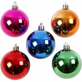 Decorazioni di Natale, diam: 6 cm, colori forti, 20pz