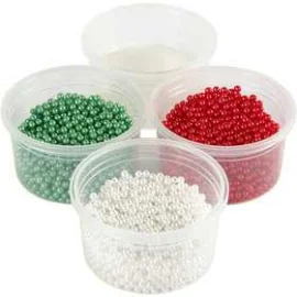 Pearl Clay® , 3x25 g, 38 g, verde, bianco, rosso, 1set