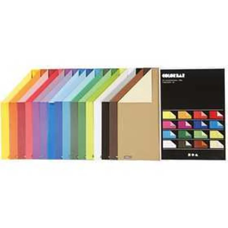 Carta Color Bar, A4 210x297 mm, 100 g, colori asst., tinta unita, 160fgl. asst.