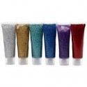 Glitter gel, colori asst., 6x18ml