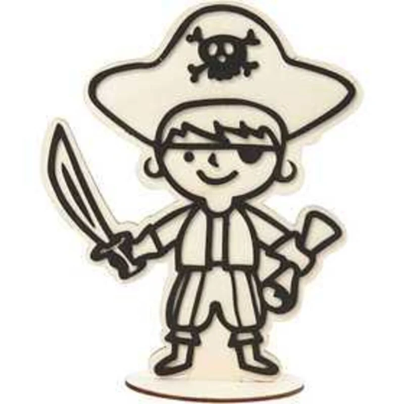 Figura decorativa, pirata, H: 19 cm, 1pz