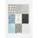 Blocco carta fantasia, misura 21x30 cm, 120+128 g, blu, grigio, bianco, nero, 24fgl.