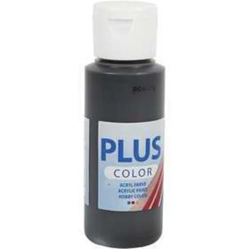 Pittura acrilica Plus Color, nero, 60ml