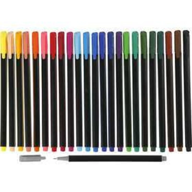 Colortime Fineliner, ampiezza tratto: 0,6-0,7 mm, colori asst., 24pz