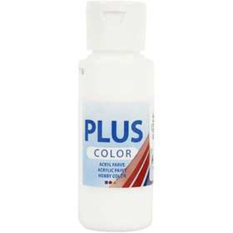 Pittura acrilica Plus Color, bianco, 60ml