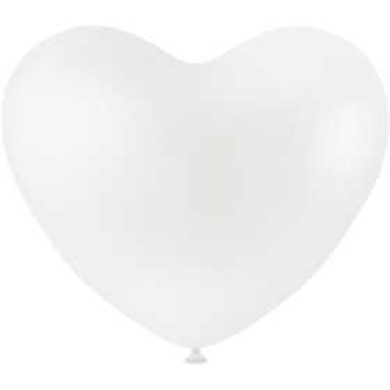 Palloncini, bianco, cuori, 8pz