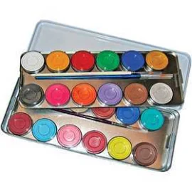 Tavolozza trucco ad acqua, colori asst., 24color