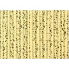 Cartoncino stampato, A4 210x297 mm, 180 g, note musicali, 10fgl.