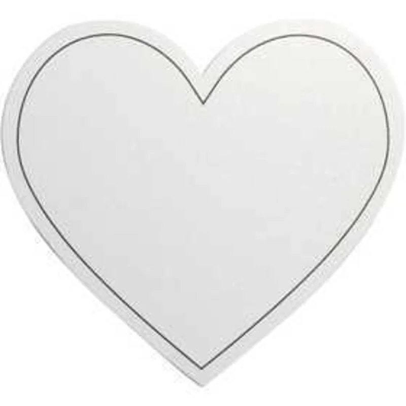 Cuore, bianco, misura 75x69 mm, 120 g, 10pz