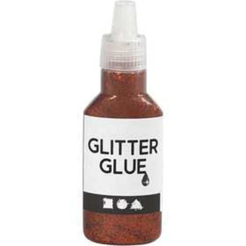 Colla glitter, arancio, 25ml