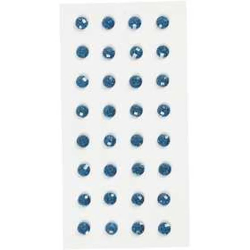 Brillantini, blu, diam: 8 mm, 32pz