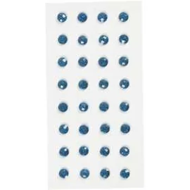 Brillantini, blu, diam: 8 mm, 32pz