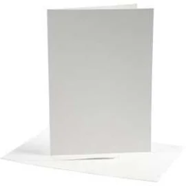 Cartoncini e buste, dim. cartoncino 10,5x15 cm, dim. busta 11,5x16,5 cm, off-white, 10set