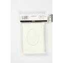 Cartoncino passepartout, dim. cartoncino 10,5x15 cm, dim. busta 11,5x16,5 cm, off-white, ovale, 10set, misura buco 6,5x8,8 cm