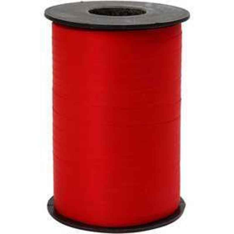 Nastro arricciabile, l: 10 mm, rosso, opaco, 250m