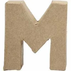 Lettera, piccola M, M, H: 10 cm, spess. 1,7 cm, 1pz, l: 9 cm