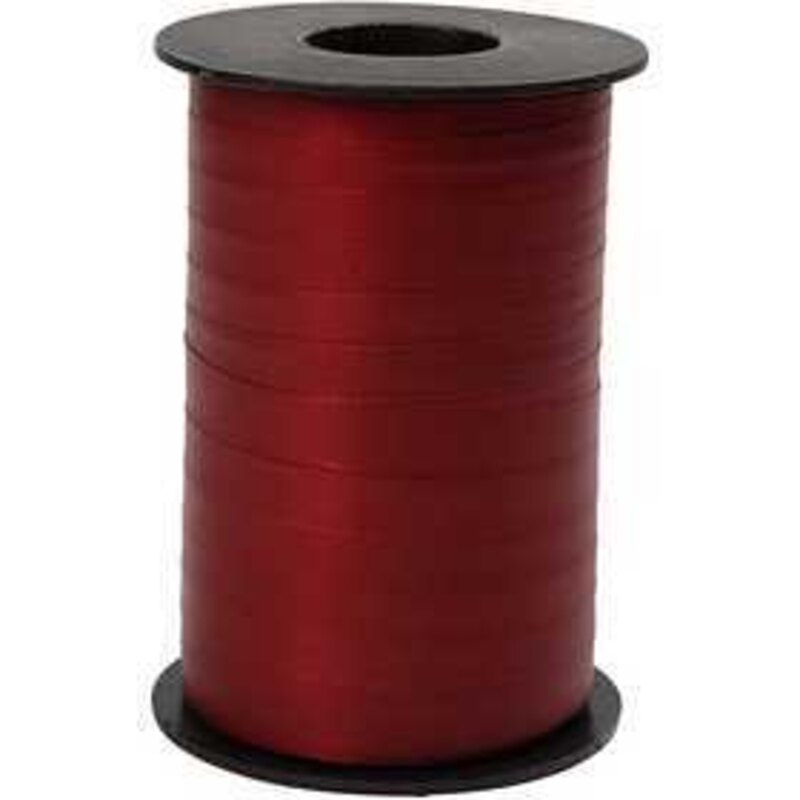 Nastro arricciabile, l: 10 mm, rosso scuro, opaco, 250m