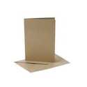 Set biglietti e buste perlati, dim. cartoncino 10,5x15 cm, dim. busta 11,5x16,5 cm, oro, 10set