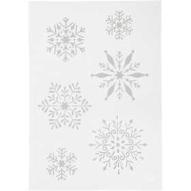 Francobolli, stampi, matrici e accessori Stencil , A4 21x30 cm, fiocco di neve, 1pz