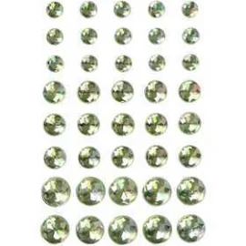 Diamanti sintetici, misura 6+8+10 mm, verde, 40asst.