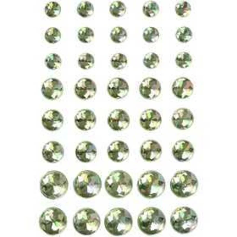 Diamanti sintetici, misura 6+8+10 mm, verde, 40asst.