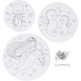 Decorazioni mobili con motivi, sirena, diam: 12+15+18 cm, 300 g, 3set