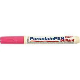 Penna per vetro e porcellana, ampiezza tratto: 2-4 mm, rosa, opaco, 1pz